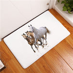 New Fashion Style Majestic Horse Print Carpets Anti-slip Floor Mat Outdoor Rugs Clear Front Door Mats