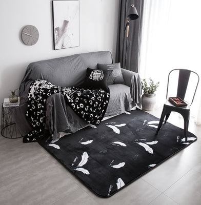 Modern Fashion Super Soft Velvet Thicken Carpet Pad Bedside Blanket Doormat Outdoor Prayer Parlor Home Floor Mat Anti-slip Rugs