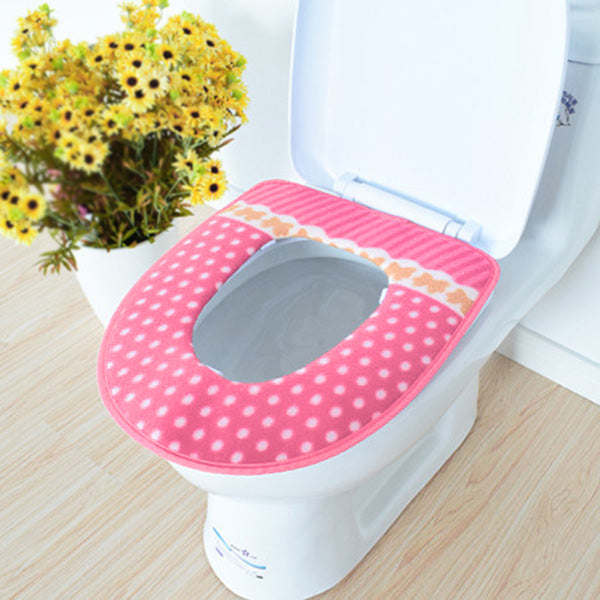 Fashion Winter Bathroom Products Toilet Seat Cover Warmer Fleece Thick Soft Comfortable Baby Potty Seats Case Bathroom Accessory