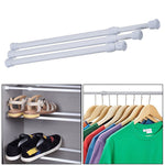 Fashion Adjustable Metal Curtain Rod Spring Loaded Bathroom Bar Shower Extendable Telescopic Poles Rail Hanger Rods Room Tools