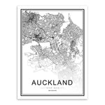 Black and White World City Map Paris London New York Poster Nordic Style Living Room Wall Art Picture Home Decor Canvas Painting