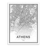 Black and White World City Map Paris London New York Poster Nordic Style Living Room Wall Art Picture Home Decor Canvas Painting