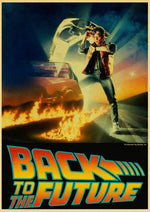 Sci-fi Back to The Future Film Propaganda Retro Kraft Poster Decorative DIY Wall Canvas Sticker Home Bar Art Posters Decor