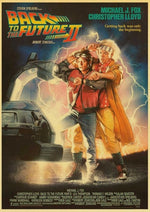 Sci-fi Back to The Future Film Propaganda Retro Kraft Poster Decorative DIY Wall Canvas Sticker Home Bar Art Posters Decor