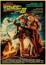 Sci-fi Back to The Future Film Propaganda Retro Kraft Poster Decorative DIY Wall Canvas Sticker Home Bar Art Posters Decor