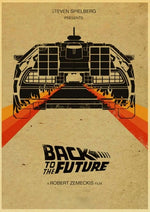 Sci-fi Back to The Future Film Propaganda Retro Kraft Poster Decorative DIY Wall Canvas Sticker Home Bar Art Posters Decor