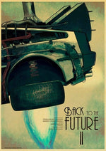 Sci-fi Back to The Future Film Propaganda Retro Kraft Poster Decorative DIY Wall Canvas Sticker Home Bar Art Posters Decor