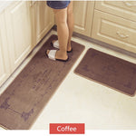 European Retro Fashion Kitchen Floor Mats Super Soft Water Absorbent and Antiskid Kitchen Rug Bathroom Doormat 2Pcs/Set