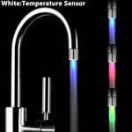 1PC 2018 Summer New Hot Sale Fashion Home Bathroom Glow Shower LED Faucet Temperature Sensor Light RGB 3 Color Change Water Tap