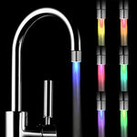 1PC 2018 Summer New Hot Sale Fashion Home Bathroom Glow Shower LED Faucet Temperature Sensor Light RGB 3 Color Change Water Tap