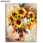 Framed Wall Pictures DIY Oil Painting By Numbers Wall Art Acrylic Oil Canvas Paintings Home Decor For Living Room