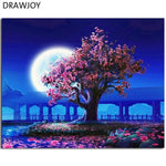 Framed Wall Pictures DIY Oil Painting By Numbers Wall Art Acrylic Oil Canvas Paintings Home Decor For Living Room