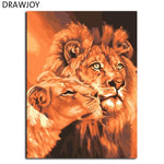 Framed Wall Pictures DIY Oil Painting By Numbers Wall Art Acrylic Oil Canvas Paintings Home Decor For Living Room