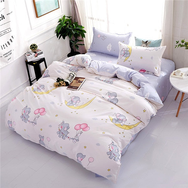 Solstice Home Textile Boy Kid Teen Bedding Sets Cosmic Planet Cartoon Fashion Bedlinen Duvet Cover Pillowcase Bed Sheet 3/4Pcs