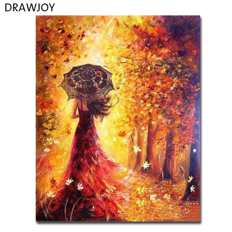 Framed Wall Pictures DIY Oil Painting By Numbers Wall Art Acrylic Oil Canvas Paintings Home Decor For Living Room