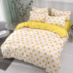 Solstice Home Textile Fashion Flamingo Tropic Duvet Cover Pillowcase Bed Sheet Child Teen Girl Colorful Bedding Linen Set 3/4Pcs