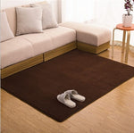 Fashion Flannel Memory Foam Solid Bedroom Living Room Area rug Gray/Red/Coffee Kitchen Floor Mats Carpet Outdoor Doormat 50x80cm
