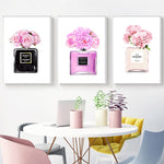 Modern Fashion Wall Art Canvas Painting , Coco Perfume Girls Bedroom Prints And Poster Wall Pictures For Living Room Home Decor