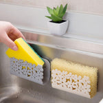 Kitchen Bathroom Drying Rack Toilet Sink Suction Sponges Holder Rack Suction Cup Dish Cloths Holder Scrubbers Soap Storage