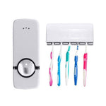 Fashion Automatic Toothpaste Dispenser Toothbrush Holder Bathroom Products Wall Mount Rack Bath Toothpaste Squeezers