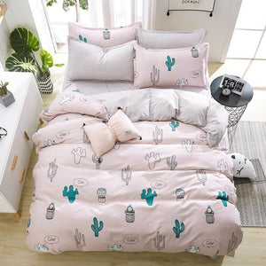 Bedding Set Fashion house  luxury bed cover sheet Pillowcase Wavy stripes Home textile  Family Bed Linens  High Quality