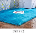 15 Colors Fashion Long Faux Fur Artificial Skin Rectangle/Square Fluffy Chair Seat Sofa Cover Carpet Mat Area Rug Living Bedroom
