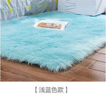 15 Colors Fashion Long Faux Fur Artificial Skin Rectangle/Square Fluffy Chair Seat Sofa Cover Carpet Mat Area Rug Living Bedroom