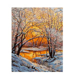 BAISITE DIY Framed Oil Painting By Numbers Landscape Pictures Canvas Painting For Living Room Wall Art Home Decor H340