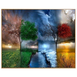 BAISITE DIY Framed Oil Painting By Numbers Animal Pictures Canvas Painting For Living Room Wall Art Home Decor
