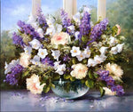 BAISITE DIY Framed Oil Painting By Numbers Flowers Pictures Canvas Painting For Living Room Wall Art Home Decor E927