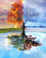 BAISITE DIY Framed Oil Painting By Numbers Flowers Pictures Canvas Painting For Living Room Wall Art Home Decor E927