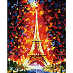 DIY PBN Paris Tower Arcylic Painting By Numbers On Canvas Framed Wall Pictures Art For Living Room Home Decoration
