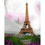 DIY PBN Paris Tower Arcylic Painting By Numbers On Canvas Framed Wall Pictures Art For Living Room Home Decoration