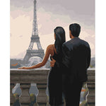 DIY PBN Paris Tower Arcylic Painting By Numbers On Canvas Framed Wall Pictures Art For Living Room Home Decoration