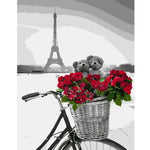 DIY PBN Paris Tower Arcylic Painting By Numbers On Canvas Framed Wall Pictures Art For Living Room Home Decoration