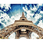 DIY PBN Paris Tower Arcylic Painting By Numbers On Canvas Framed Wall Pictures Art For Living Room Home Decoration