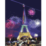 DIY PBN Paris Tower Arcylic Painting By Numbers On Canvas Framed Wall Pictures Art For Living Room Home Decoration