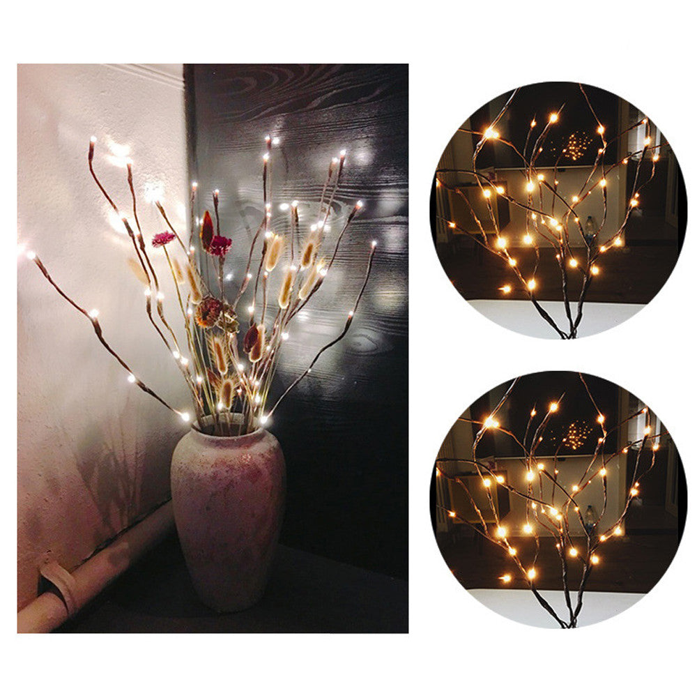 LED Willow Branch Lamp Floral Lights 20 Bulbs Home Christmas Party Garden Decoration Christmas Birthday Gift Light Fashion