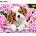 RUOPOTY Frame Tiger Animals DIY Painting By Numbers Wall Art Picture Acrylic Canvas Painting For Home Decoration Drop Shipping