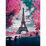 DIY PBN Paris Tower Arcylic Painting By Numbers On Canvas Framed Wall Pictures Art For Living Room Home Decoration