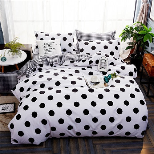 Fashion bedding set bed linen set leopard duvet cover bed sheet pillowcases black queen bedding set summer bed set pastoral home