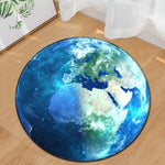 Nordic trend round suede carpet living room bedroom mat Planet earth moon rug bath fashion 60/80/100/60/40m