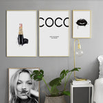 Abstract Modern Fashion Canvas Painting Black and White Salon Posters Prints Nordic Wall Art Pictures for Living Room Home Decor