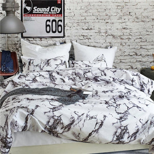 Nordic Lattice Bedding Set Bed Linen Simple Fashion Stripe White Bed Duvet Cover Sets  Home Textile US UK Size