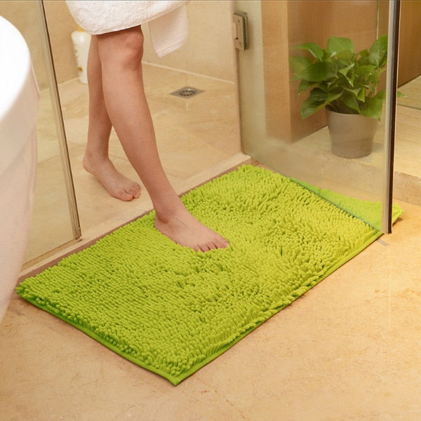 Fashion Floor Bath Mat Water Absorption Shaggy Kitchen Rug Door Way Feet Mat Anti-slip Strip Door Floor Mat Kitchen Carpet